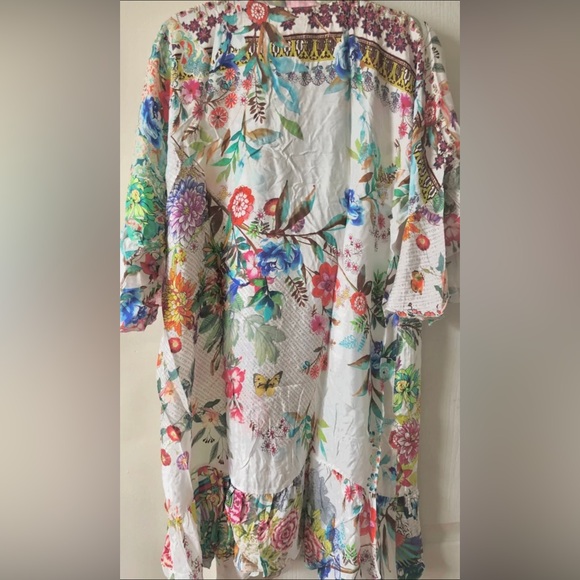 Johnny Was floral kimono blouse silk and rayon new without tag and label Size S - Picture 7 of 7
